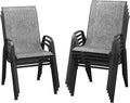 DIFY Patio Chairs Set of 8, Stackable Outdoor Dining Chairs Set by DIFY