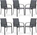 Outdoor Chairs Set of 6, Stackable Patio Dining Chairs by Offeroutdoorsolutions