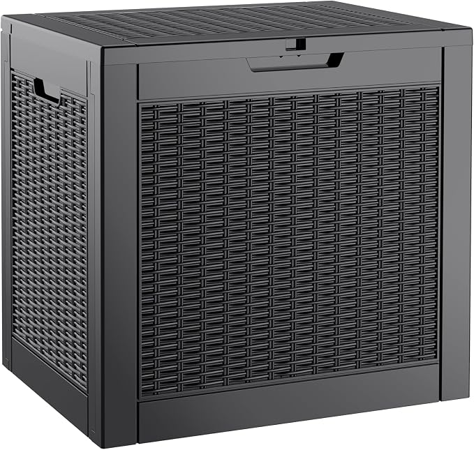 30 Gallon Outdoor Storage Box, Resin Deck Boxes Indoor and outdoor, Waterproof by KAMABOKO