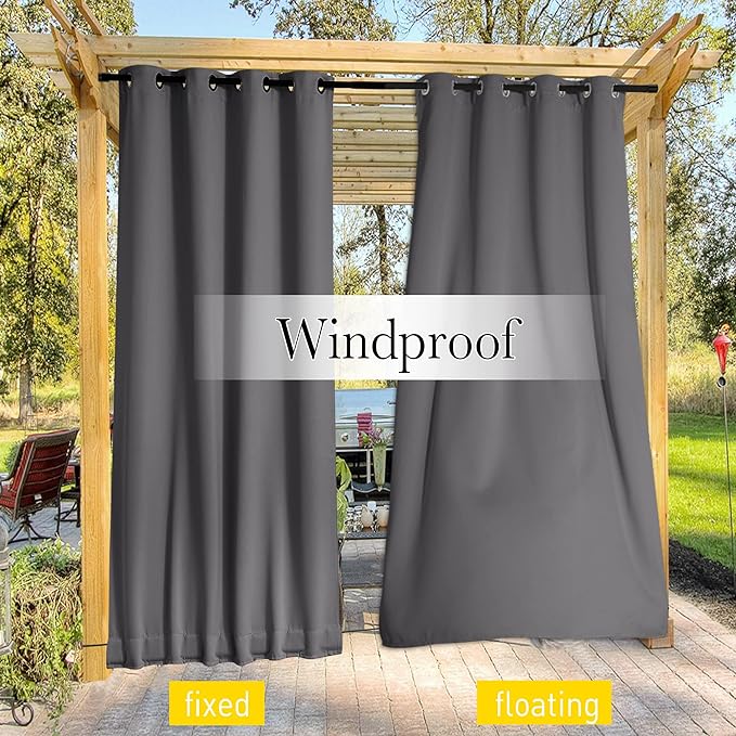 NICETOWN 2 Panels Outdoor Curtains - Image 7