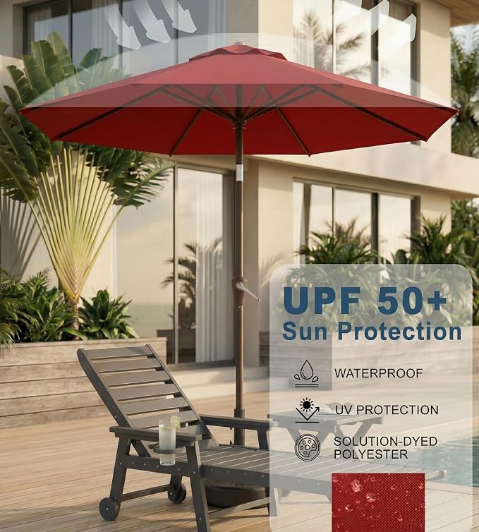10FT Patio Umbrella, Outdoor Umbrella - Image 4