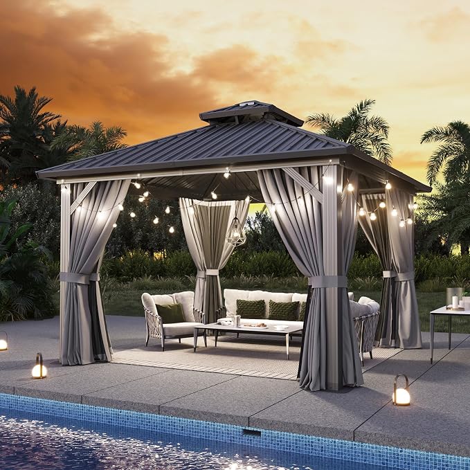 Aoxun Gazebo 12x12 Hardtop Gazebo - Image 8