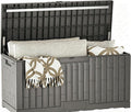 120 Gallon Resin Deck Box, Package Delivery Box by LAUSAINTHOME