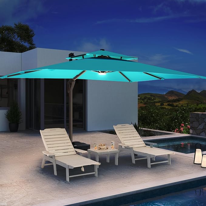 10 X 13 FT Cantilever Patio Umbrella Outdoor - Image 3