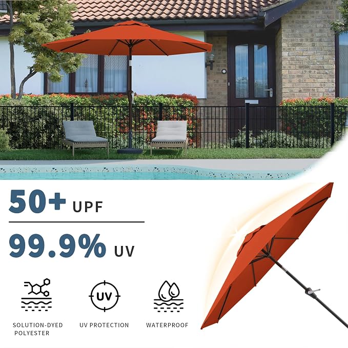 10FT Patio Umbrella, Outdoor Umbrella - Image 3