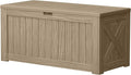 Devoko 120 Gallon Deck Box Resin Outdoor Storage Box Waterproof | Large Outdoor by DEVOKO