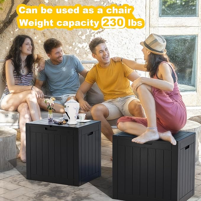 33 Gallon Outdoor Deck Box, Lockable Waterproof Outdoor Storage Boxes - Image 3