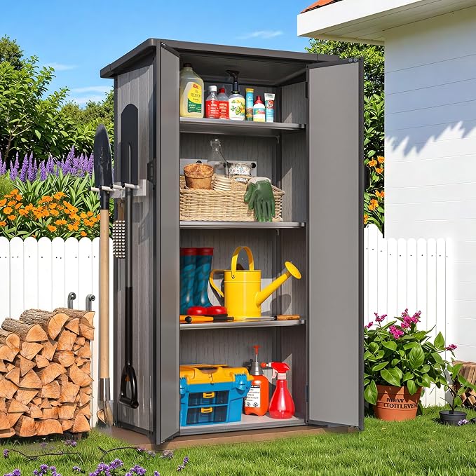U-MAX Resin Outdoor Storage Cabinet, Waterproof, Reinforced Floor by U-MAX