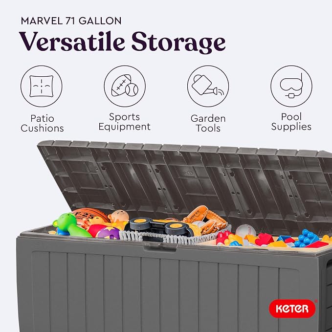 Keter Marvel 71 Gal Outdoor Storage Box - Image 5