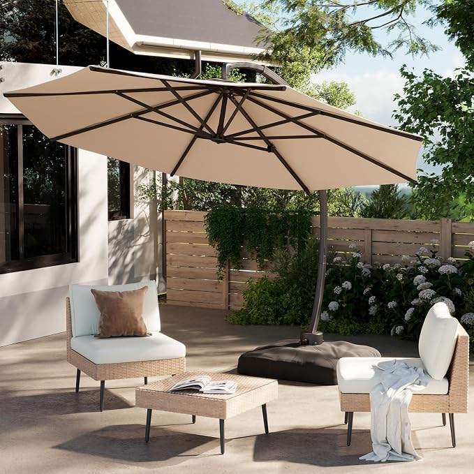 11FT All Aluminum Cantilever Patio Umbrella - Image 7