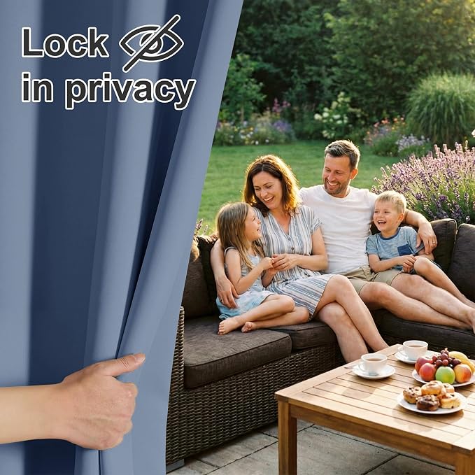 RYB HOME 2 Panels Outdoor Curtains - Image 6