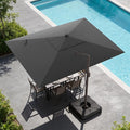 9x12 FT Cantilever Patio Umbrella, Large Rectangular Offset Outdoor Umbrella by ZLACUIU