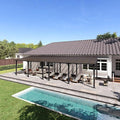 Aoxun 34’x10’ Gazebo with Aluminum Frame & Polycarbonate Panel, Outdoor Patio by Aoxun