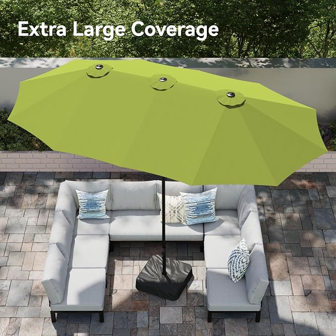 PHI VILLA 15ft Large Outdoor Patio Umbrella - Image 2