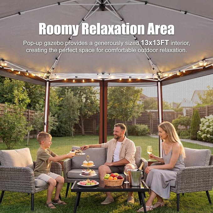 COBIZI 16x16 Pop Up Gazebo Tent - Image 4