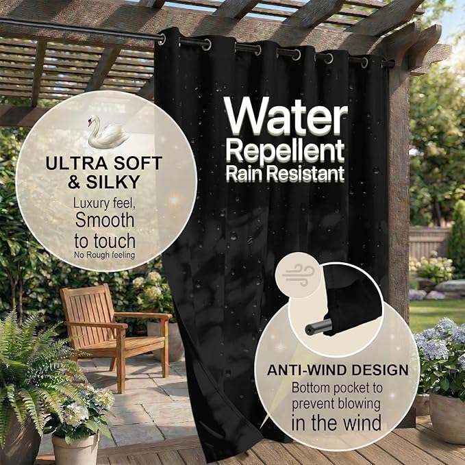 Outdoor Indoor Curtains W84 x L108 - Image 4