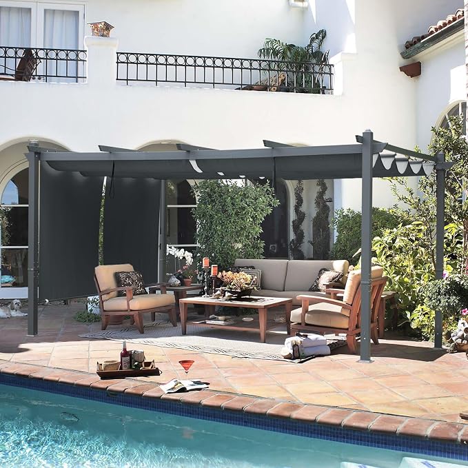 12 x 14 ft Outdoor Pergola by Aoodor