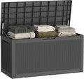 120 Gallon Waterproof Outdoor Storage Box, Resin Deck Box, Lockable Outside by MAIUSCOLI