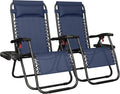 Yaheetech 26" Zero Gravity Recliners Adjustable Set of 2, Cup Holder Trays and by Unknown