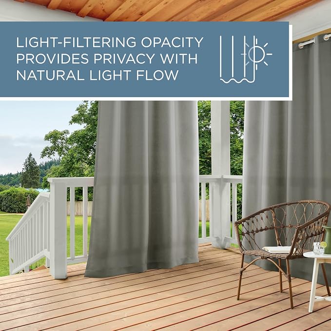 TOWN & COUNTRY BASICS Cabana Solid Heavyweight Indoor Outdoor Curtains - Image 9