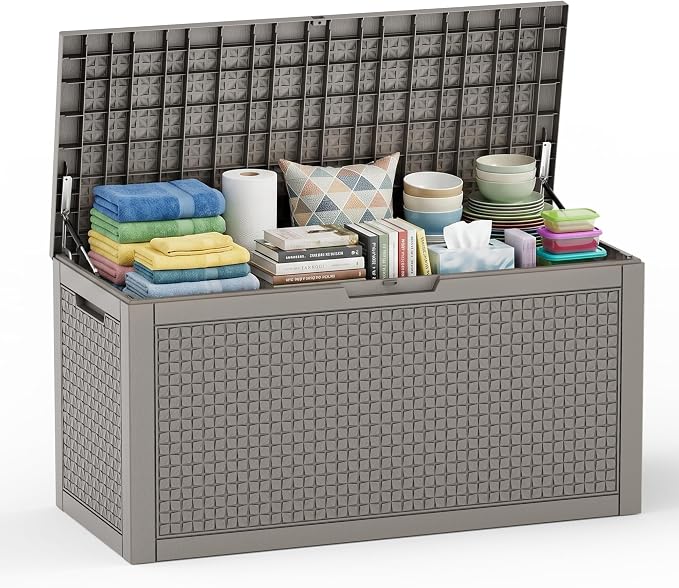 110 Gal Waterproof Outdoor Storage Box UV Resistant Deck Box | Extra-large by EASYUP