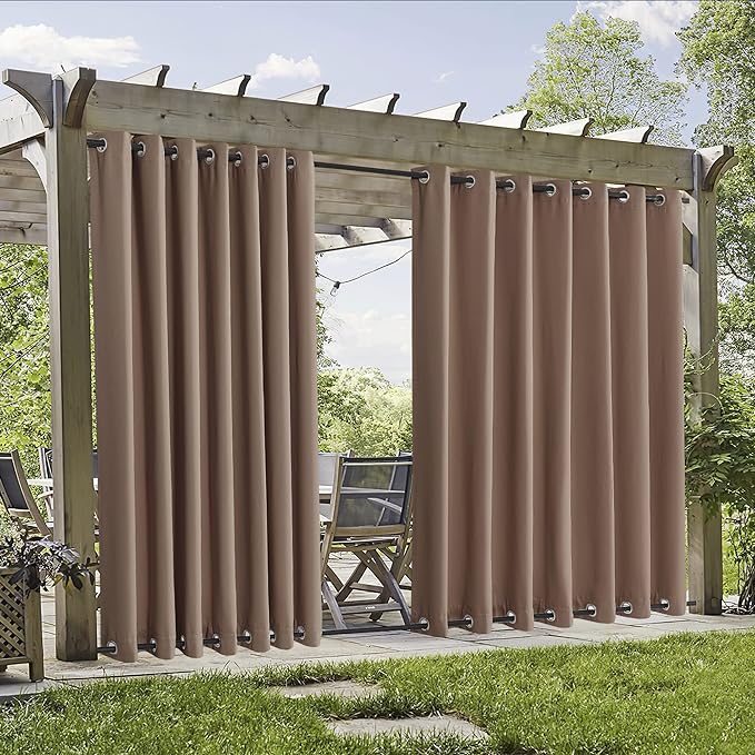 RYB HOME 2 Panels Outdoor Curtains by RYBHOME