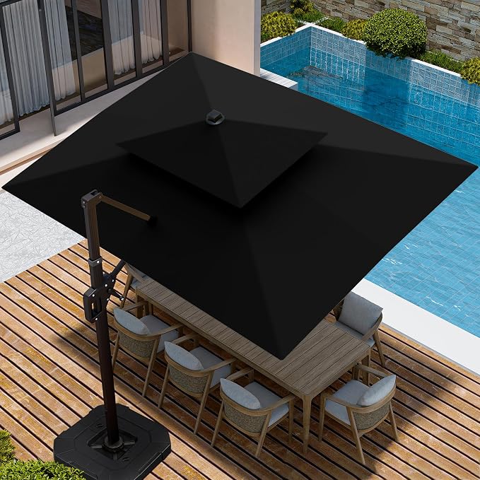 9' X 12' Cantilever Patio Outdoor Umbrella - Image 4