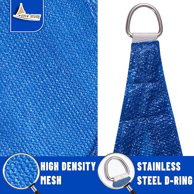 LOVE STORY 20' x 20' x 20' Triangle Sun Shade Sail - Image 5