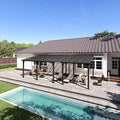Aoxun 24’x10’ Gazebo with Aluminum Frame & Polycarbonate Panel, Outdoor Patio by Aoxun