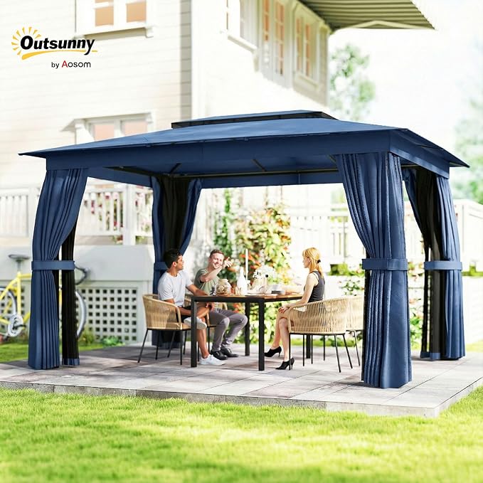 Outsunny 10' x 12' Outdoor Patio Gazebo - Image 2