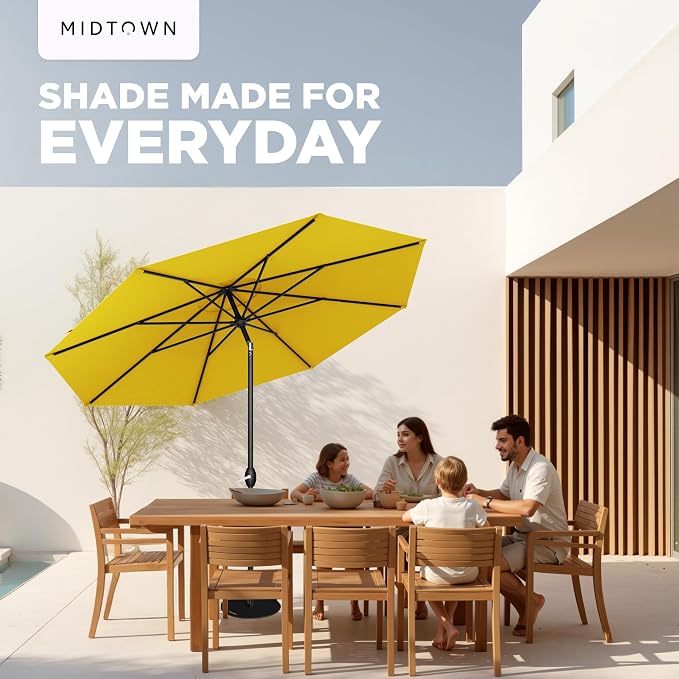 Midtown Umbrellas 10-Year-No-Fade - 8 Ft - UV Proof Sunflower Fabric - Umbrella - Image 7