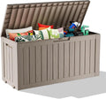 90 Gallon Waterproof Resin Deck Box, UV Resistant Outdoor Storage by KFY