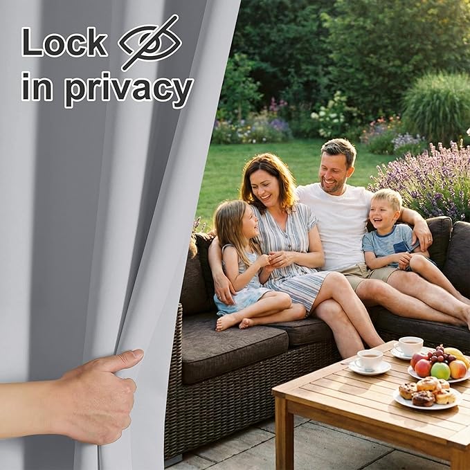 RYB HOME 2 Panels Outdoor Curtains - Image 6