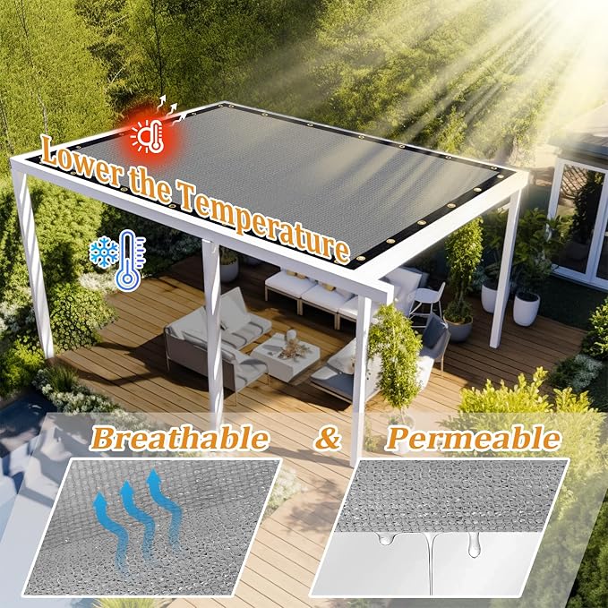 Shade&Beyond Customized Size 4' X 6' Shade Cloth - Image 2