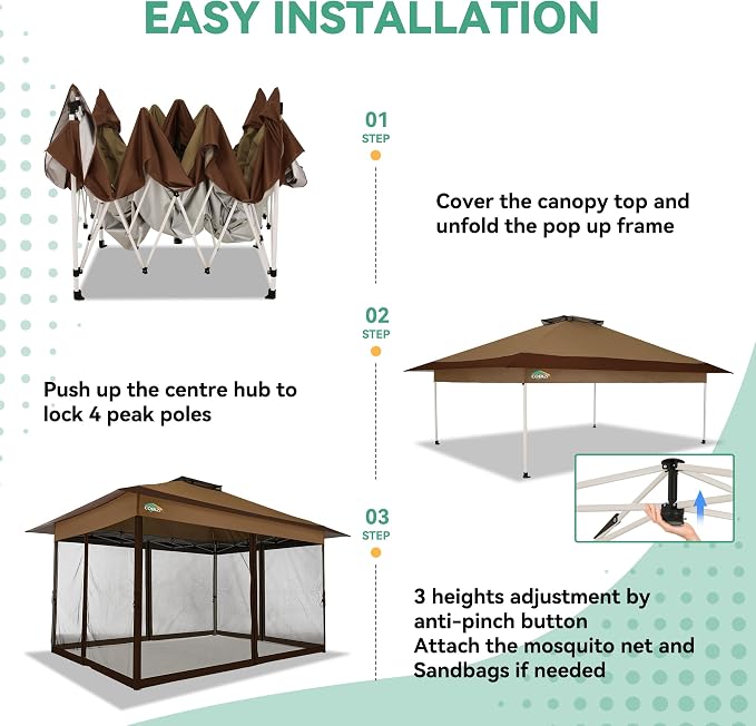 COBIZI 10x15 FT Pop up Gazebo on Clearance - Image 8