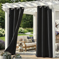 Set of 4 Outdoor Curtains for Patio Waterproof, Breathable Grommet Panels for by Sunshelf