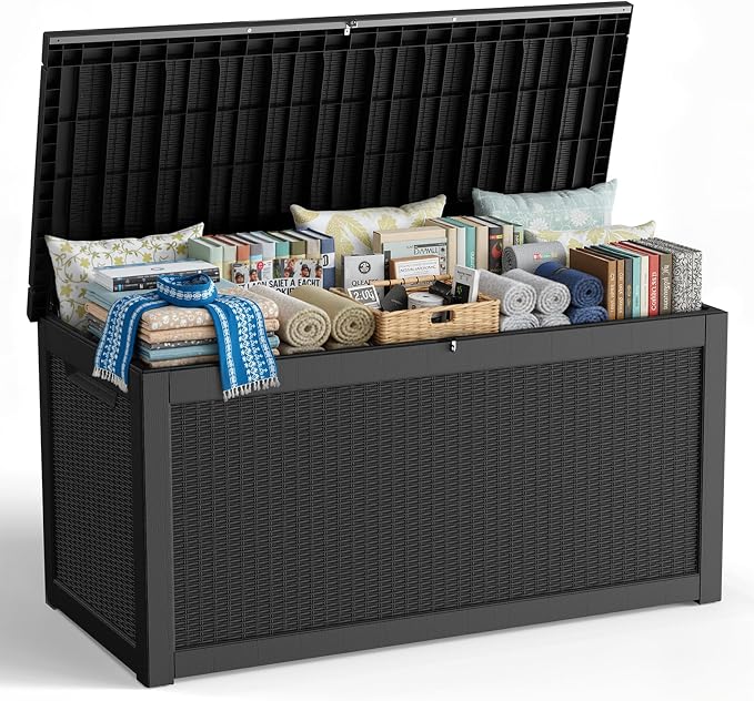 320 Gallon Outdoor Storage Box, Waterproof Patio Organizer, Storage Container by ASKPASS