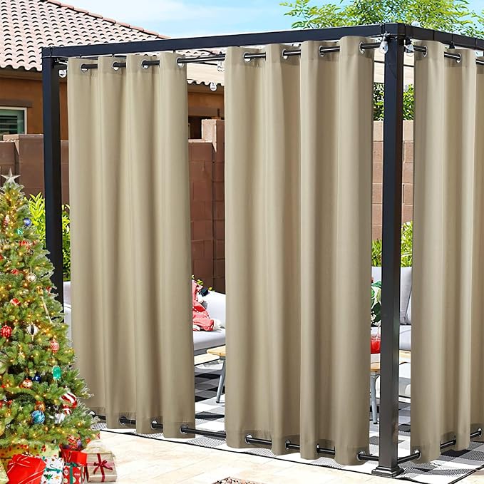 NICETOWN Canvas Weighted Outdoor Curtains by NICETOWN