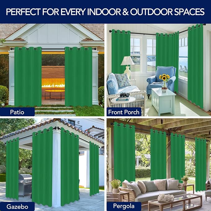 PureFit Outdoor Curtains for Patio Waterproof Weatherproof Outside Curtains | - Image 5