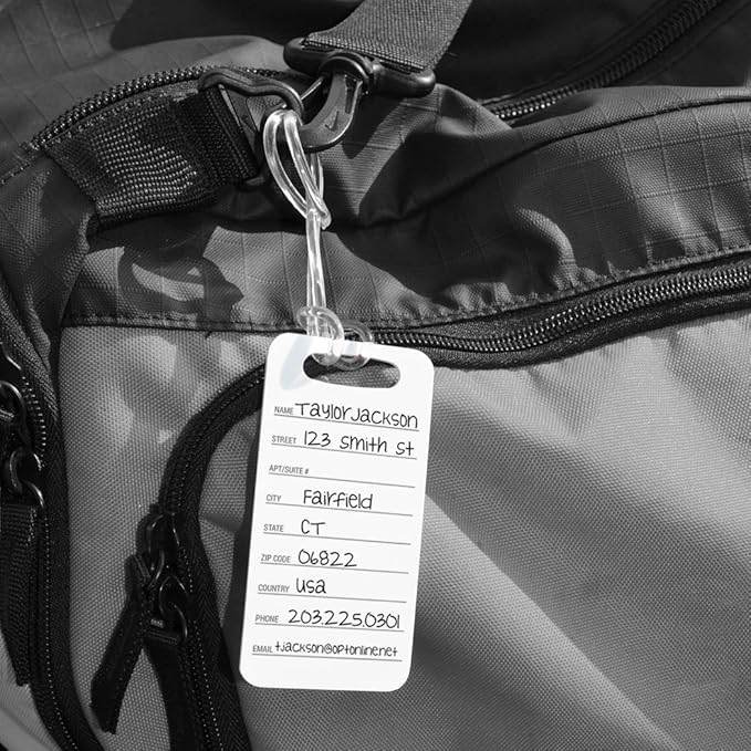 ChalkTalkSPORTS Golf Luggage & Bag Tag | USA Golfer | Standard Lines on Back | Small