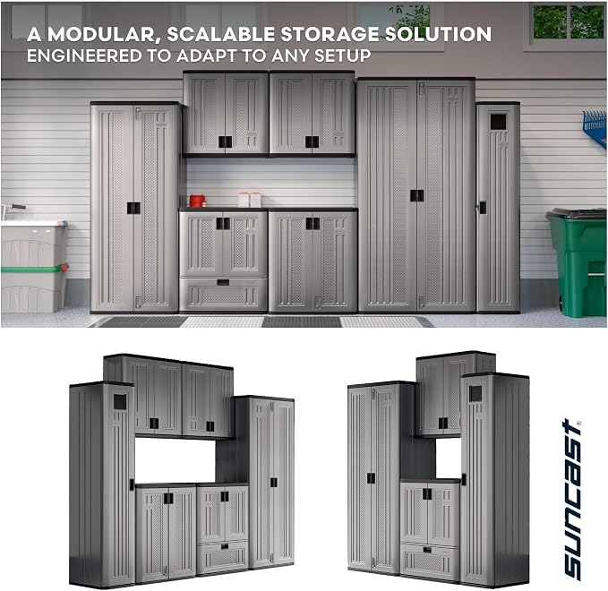 Suncast Tall Storage Cabinet for Garage Organization - Image 7