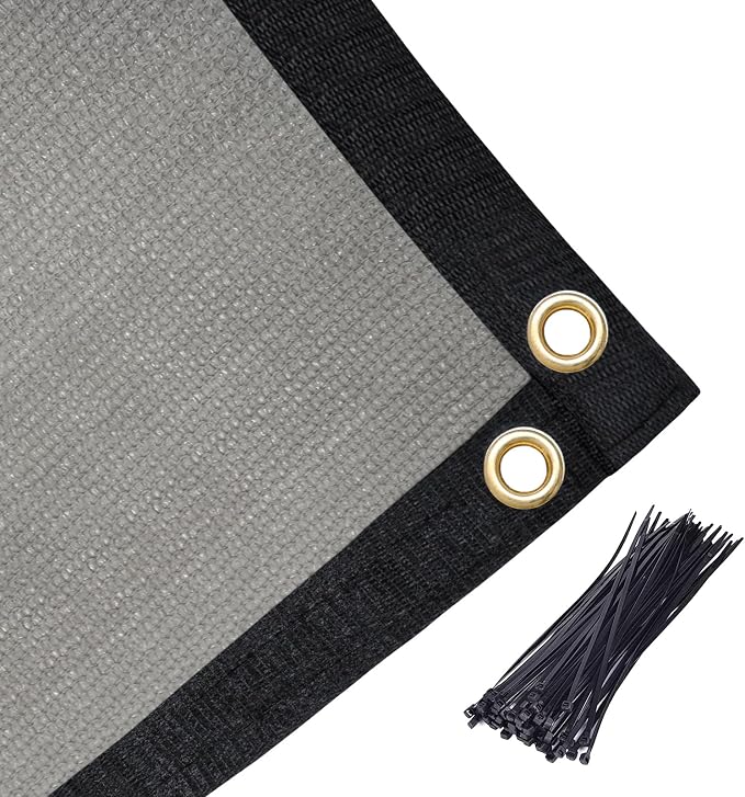 Amagenix 90% Shade Fabric 4'X 22' Gray Sun Shade Cloth - Image 6