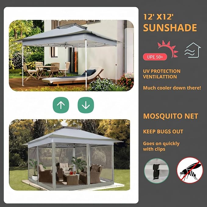 COBIZI 12x12 Pop Up Gazebos On Clearance - Image 7