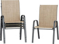 Amopatio Patio Chairs Set of 4, Outdoor Stackable Dining Chairs by Amopatio