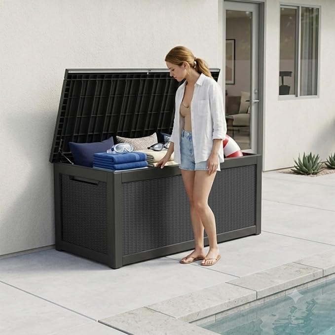 Outdoor Storage Box, 320 Gallon Waterproof Deck Box, Dual Gas-Spring Ultimate - Image 9