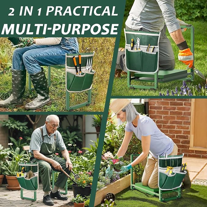 Garden Kneeler and Seat, 10.2" Wider Heavy Duty Thick - Image 6
