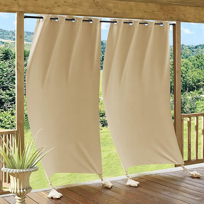 RYB HOME Windproof Outdoor Curtains by RYBHOME