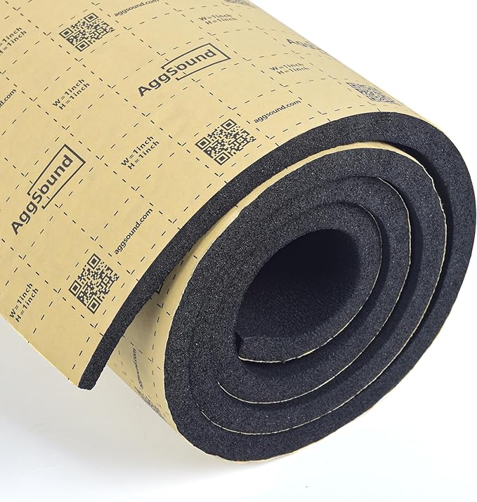 Sound Deadening Mat 3/4inch(20 mm) 6.54sqft - Closed Cell Foam Car Sound Deadening Material - Self-Adhesive Hood Insulation Heat Shield Auto Sound Dampening