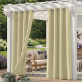 Set of 6 Outdoor Curtains for Patio Waterproof, Breathable Grommet Panels for by Sunshelf