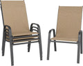 Patio Chairs Set of 4, Outdoor Dining Chairs Stackable by furniture